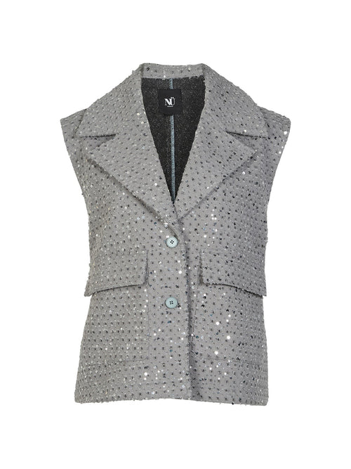 Aston Embellished Vest - Grey