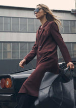 Alicia Long Double Breasted Blazer - Grape
