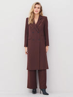 Alicia Long Double Breasted Blazer - Grape