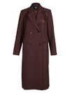 Alicia Long Double Breasted Blazer - Grape