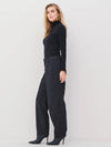 Angela Asymmetric Wrap Trousers - Black Mix