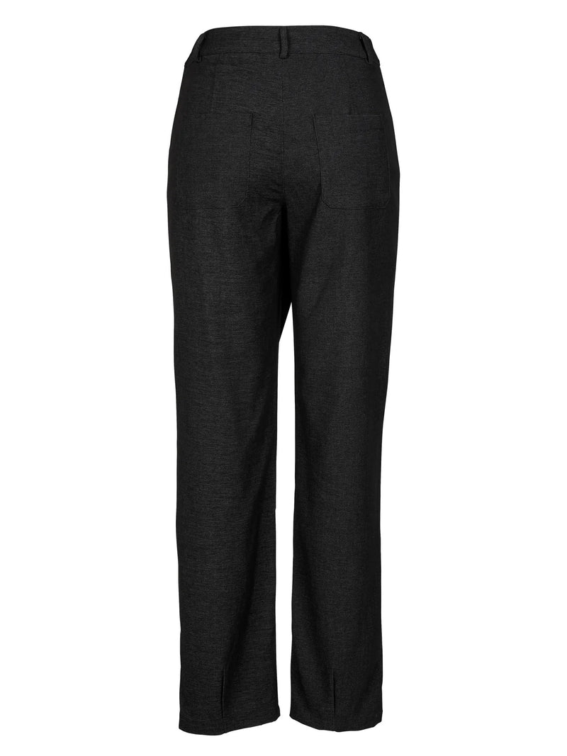 Angela Asymmetric Wrap Trousers - Black Mix