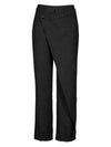 Angela Asymmetric Wrap Trousers - Black Mix