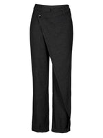 Angela Asymmetric Wrap Trousers - Black Mix
