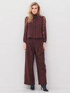 Ariel Pleated Trousers - Grape