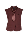Ariel Tailored Vest with Tie - Grape