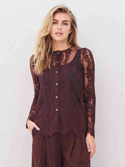 Airel Lace Top - Grape