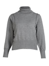 Adia Studded Turtleneck - Grey