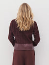 Amia Collared Knit Blouse - Grape