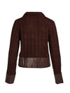 Amia Collared Knit Blouse - Grape