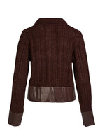 Amia Collared Knit Blouse - Grape