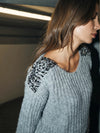 Bodil Embellished Knit Sweater - Iron