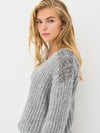 Bodil Embellished Knit Sweater - Iron