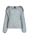 Bodil Embellished Knit Sweater - Iron