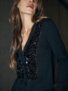 Betina Embellished Cardigan - Black