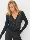 Betina Embellished Cardigan - Black