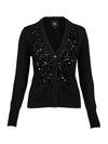 Betina Embellished Cardigan - Black
