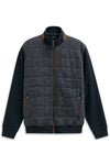 Herringbone Zip Jacket - Navy