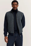 Herringbone Zip Jacket - Navy