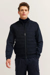 Soft Quilted Zip Jacket - Navy