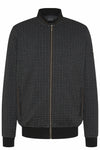 Houndstooth Zip Jacket - Charcoal