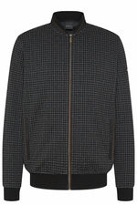 Houndstooth Zip Jacket - Charcoal