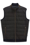 Print Quilt Vest - Brown