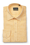 Italian Linen Long Sleeve Shirt - Yellow