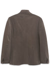 Soft Suede Insert Jacket - Taupe