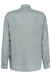 Pure Linen Long Sleeve Shirt - Olive Green