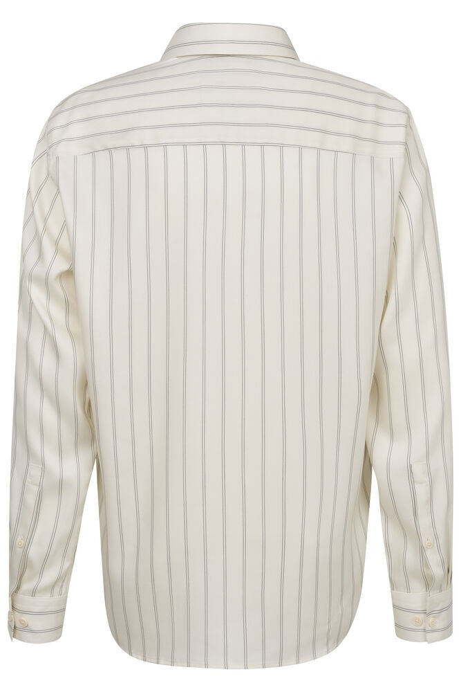 Striped Lyocell Shirt - Off White
