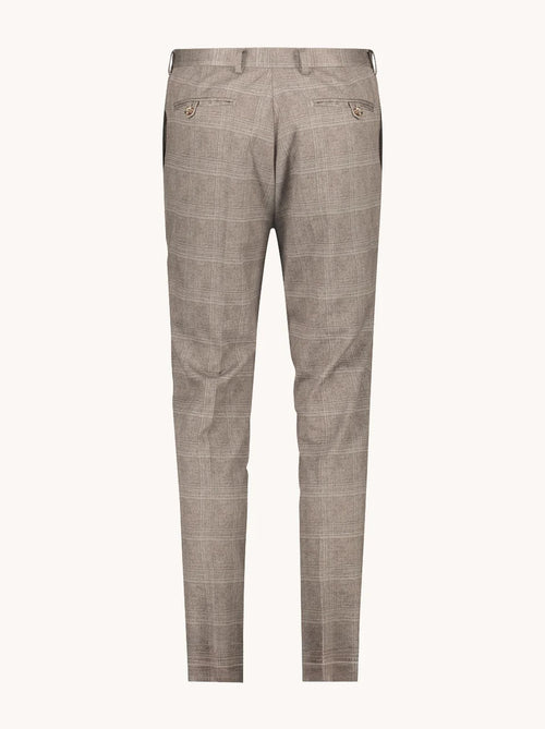 Travel Check Pants - Dark Sand
