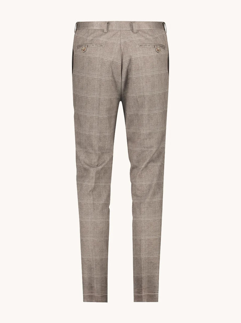 Travel Check Pants - Dark Sand