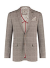 Travel Check Blazer - Dark Sand