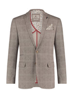 Travel Check Blazer - Dark Sand