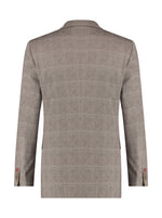 Travel Check Blazer - Dark Sand