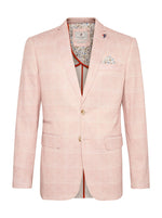 Travel Check Blazer - Pink