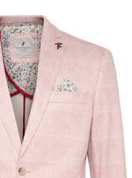 Travel Check Blazer - Pink