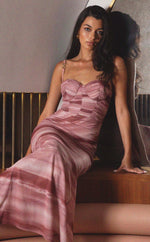 Printed Mesh Dress - Pink