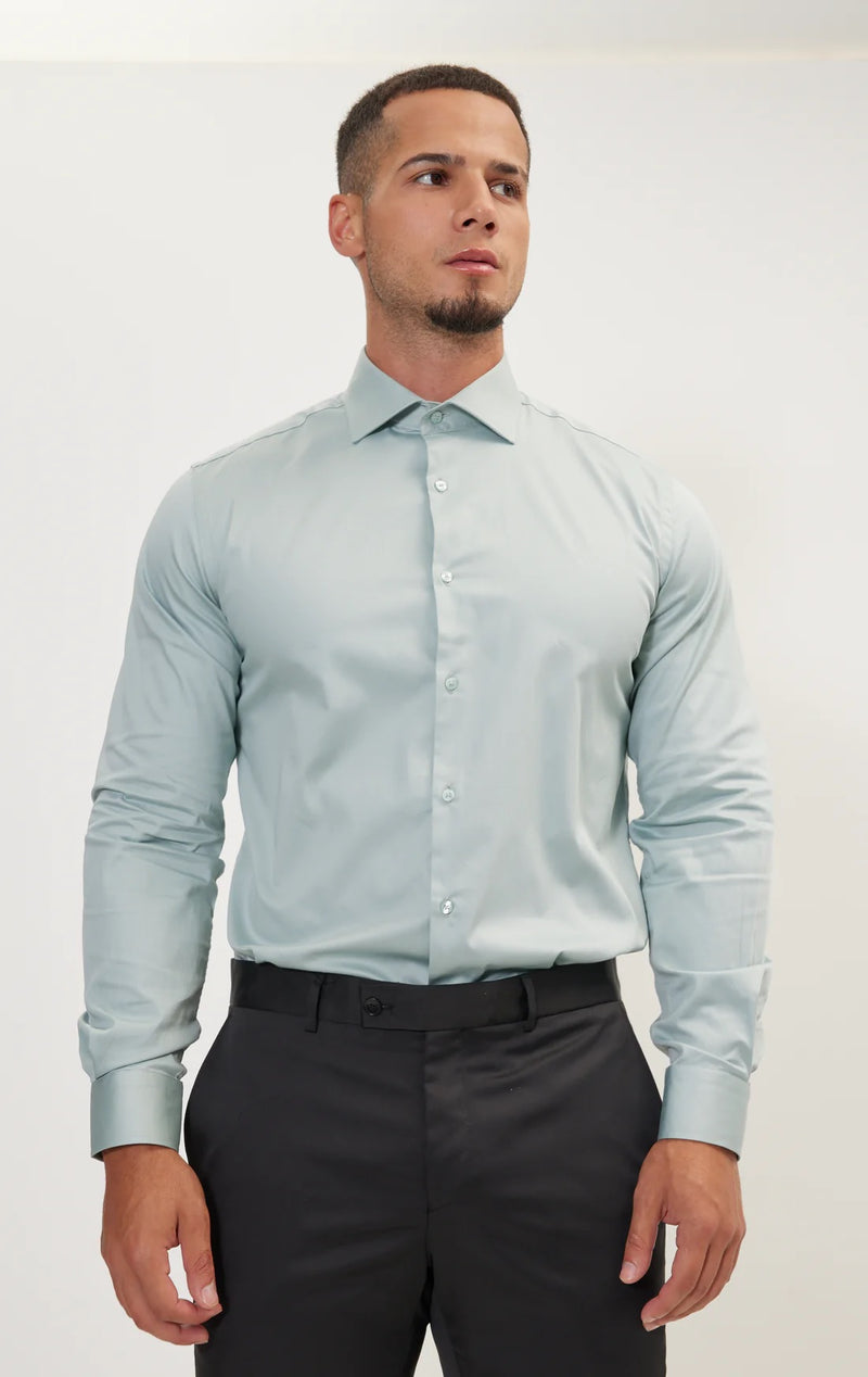 Copy of Tailored Fit Dress Shirt - Sage