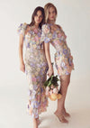 3D Floral Mini Dress - Multicolor