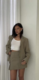 Relaxed Tailored Blazer - Moss Green