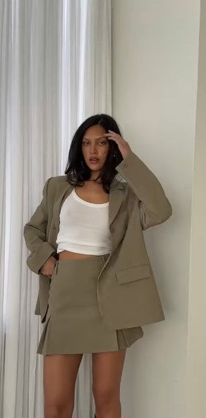 Relaxed Tailored Blazer - Moss Green