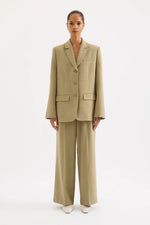 Relaxed Tailored Blazer - Moss Green