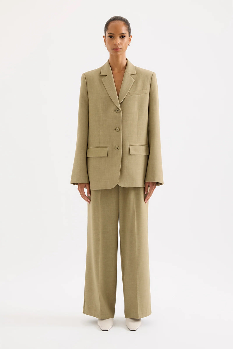 Relaxed Tailored Blazer - Moss Green