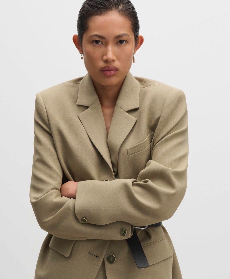Relaxed Tailored Blazer - Moss Green