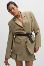 Relaxed Tailored Blazer - Moss Green