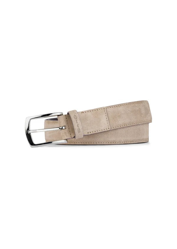 Suede Leather Belt - Taupe