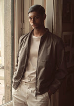 Cotton Crewneck T-Shirt - Taupe