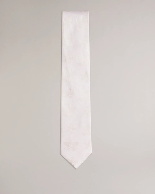 Tonal Magnolia Silk Tie - Cream